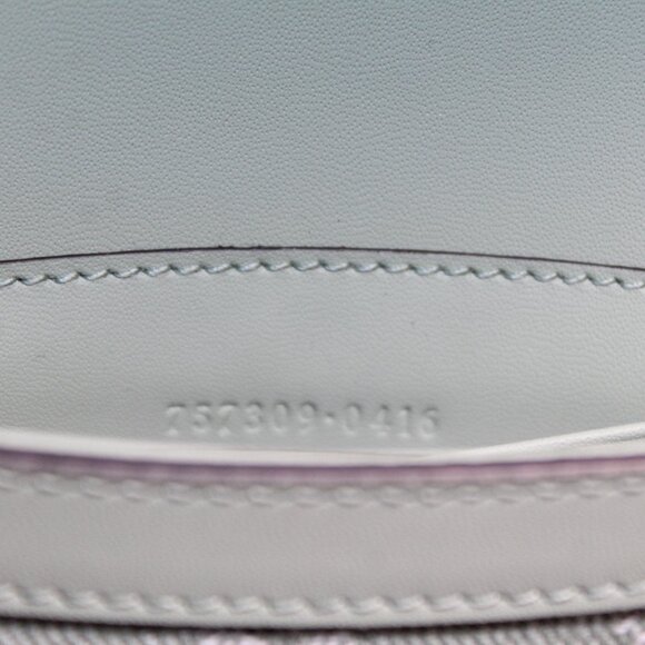 NWT GUCCI GG Ophidia Summer Denim Harness Travel Shoulder Bag Salvy Green 757309 - Picture 10 of 12